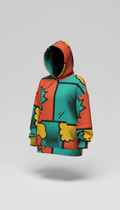 Sudadera hoodie con acentos pop-art